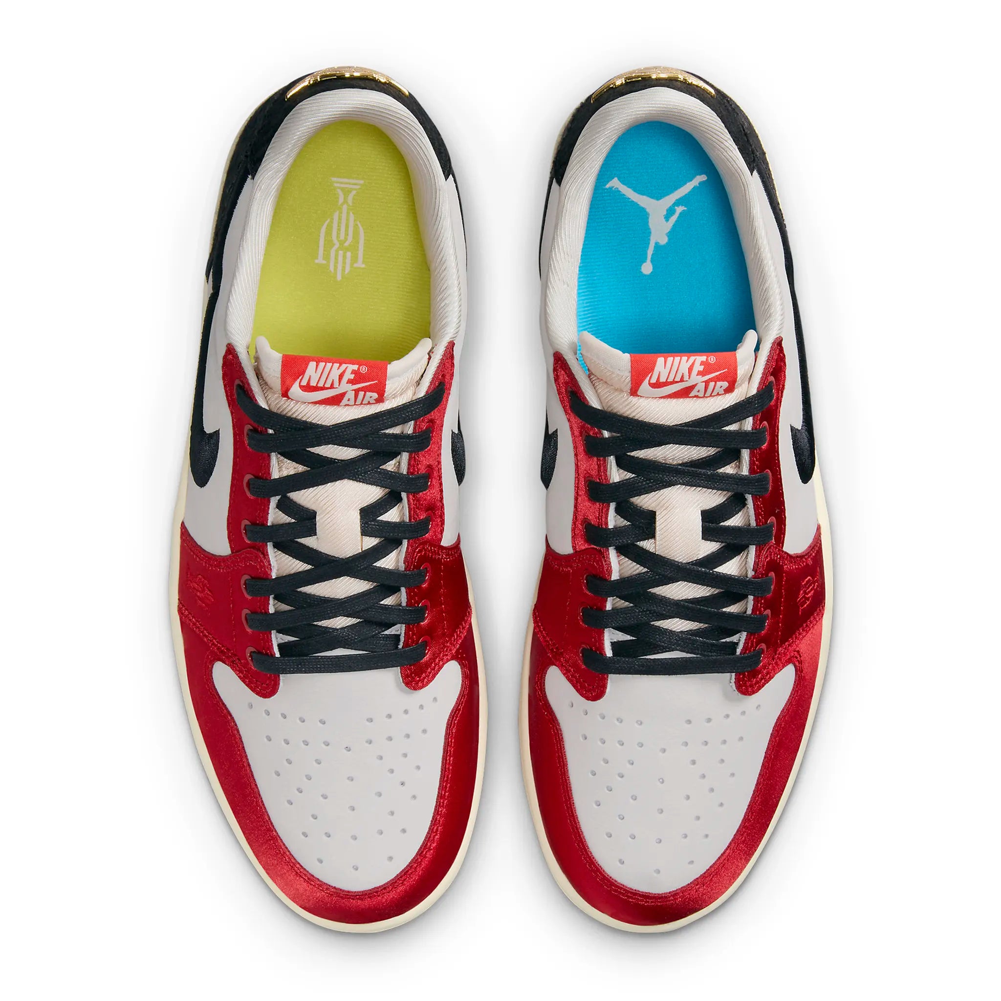 Top view of Air Jordan 1 Retro Low OG x Trophy Room Rookie Card Away